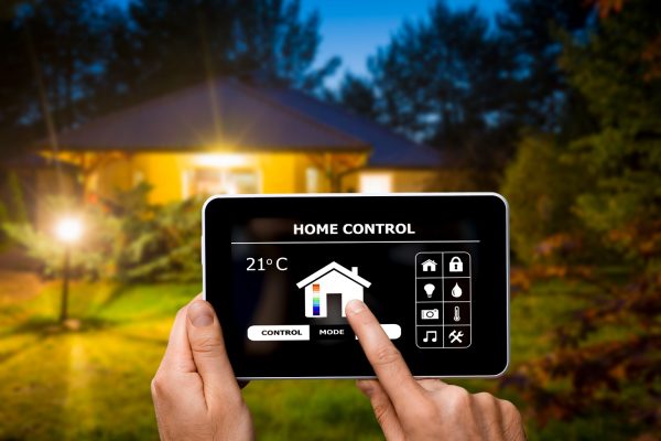 Remote home control system on a digital tablet or phone.