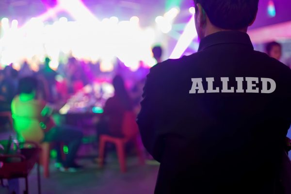 Security guard Asians in a nightclub